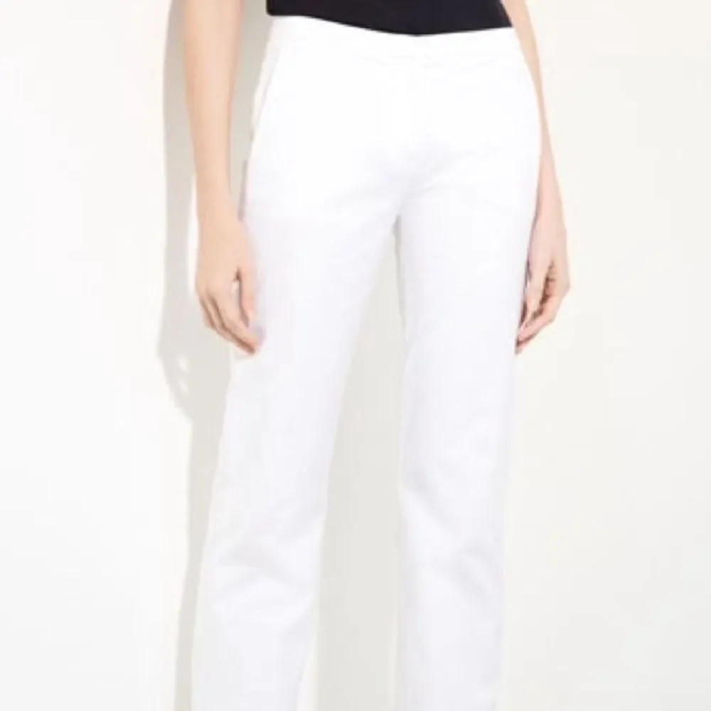 Piazza Sempione Violet Stretch Sateen White Pants